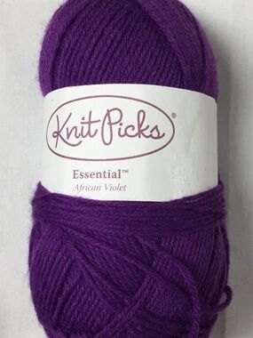 Knit Picks Essential Yarn Merino Wool & Nylon African Violet Purple 50g 103 yds
